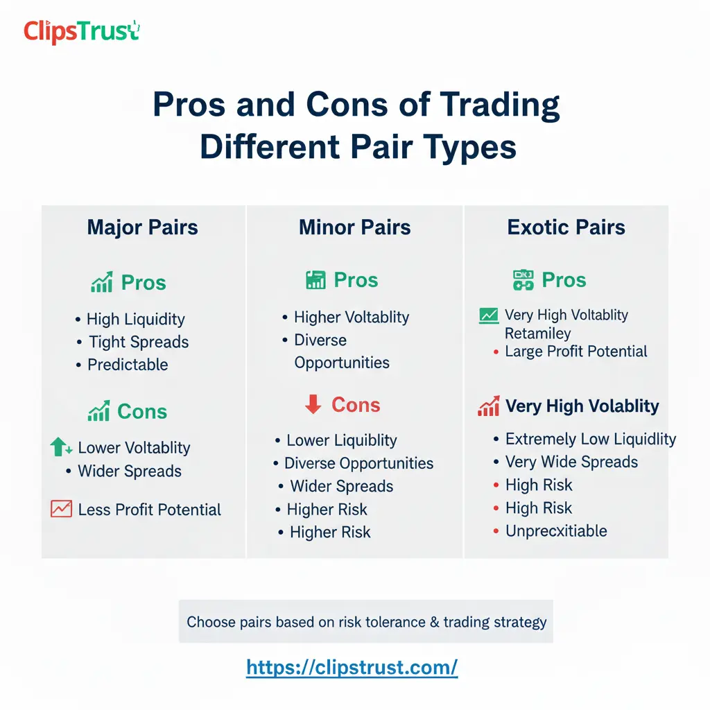 pros and cons of trading diffrent pairs types